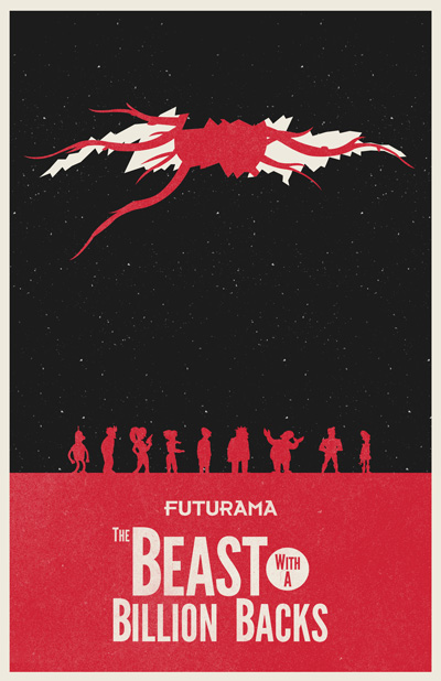 Futurama - The Beast with a Billion Backs poster design