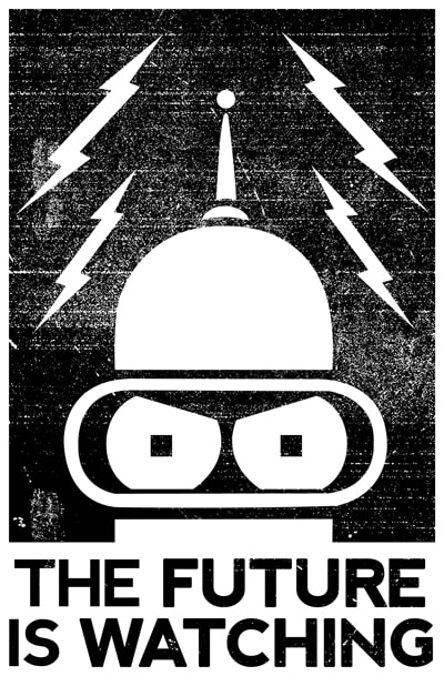Futurama - The Future is Watching poster design